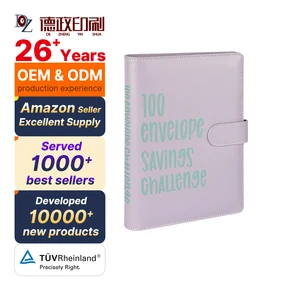 Wholesale A5 A6 PU Leather Organizer Money Saving Filing Product with Expense Planner Sheets and Budget Binder