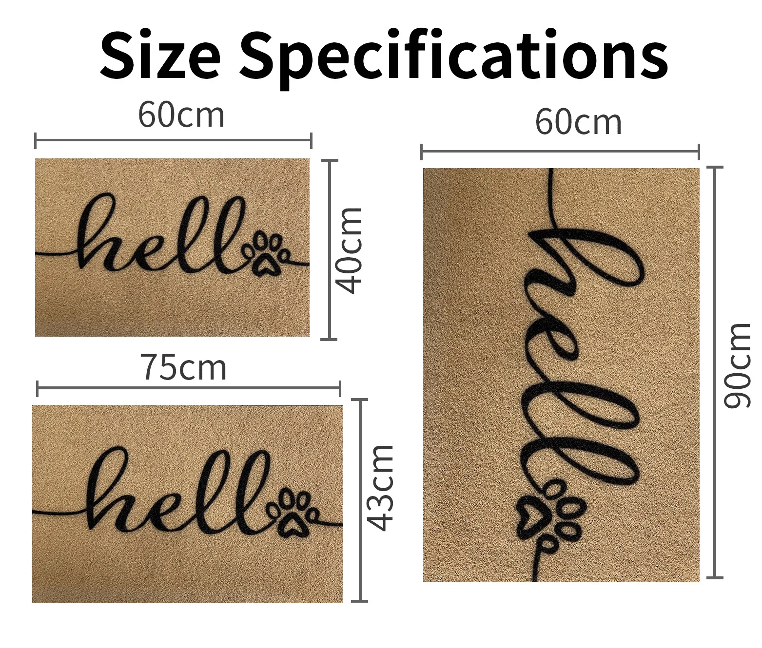 Custom Personalized Welcome Name Flocked Coconut Coco Coir Door Mats Doormats(图11)