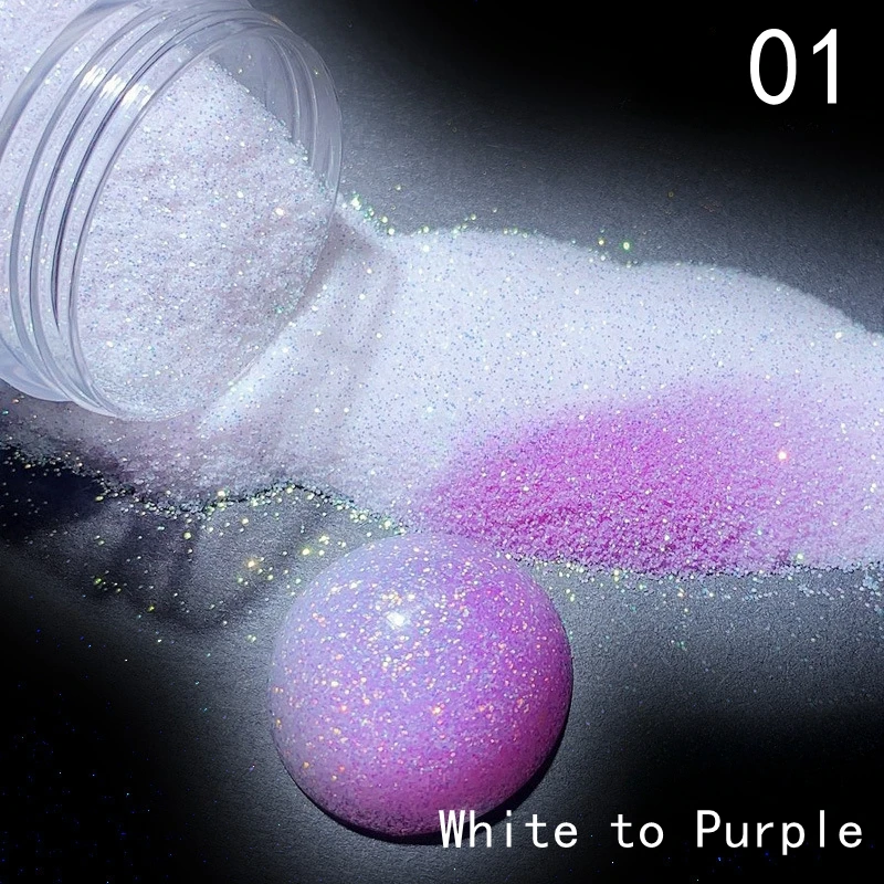 Change Powder Color 10g/box UV Sensitive Color Temperature Changing Powder DIY Handmade ...