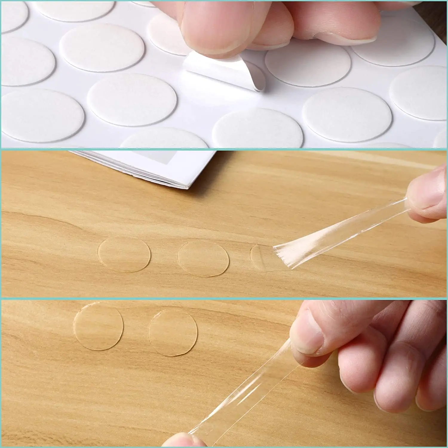 JANYUN Punti Adesivi Su Entrambi I Lati, 560 Pezzi, 2 X 1 Cm, Adesivi