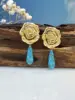 Gold + blue turquoise