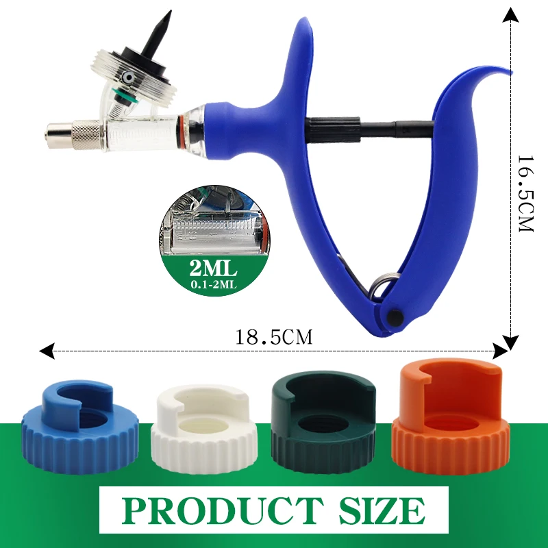 0.1-2ML Automatic Veterinary Vaccine Syringe Automatic Syringe With Four Medicine Bottle Holders