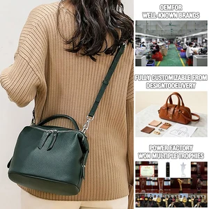 Women's Custom Genuine Leather Crossbody Bags-Luxury Designer Winter Summer Zipper Closure Waterproof Lightweight Travel Bag