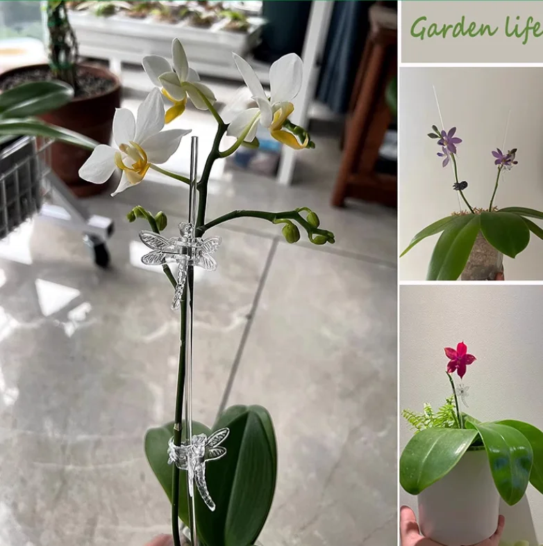 Tutori Per Piante In Acrilico Trasparente, 16 O 30 Pezzi Da 39,9 Cm. Bastoncini Di Supporto Per Orchidee E Piante In Vaso, Interni Ed Esterni. Robusti, Riutilizzabili E Discreti.