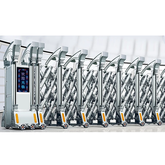 Electric Retractable Collapsible Gate Price with Remote Control System