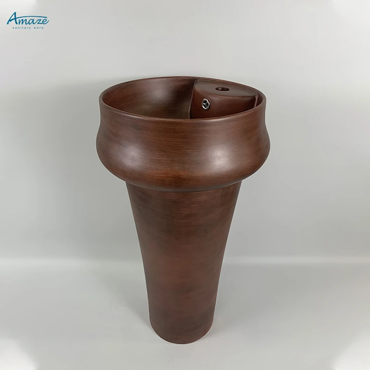 Hotel luxury high quality lavabo ceramic sanitary ware washbasin design bathroom sink pedestal basin supplier