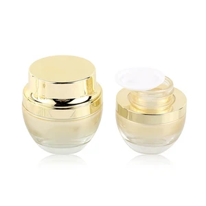 Manufactory High Quality 30ml 1oz Fancy clear Cosmetic Cream Glass Jar with Uv Lid