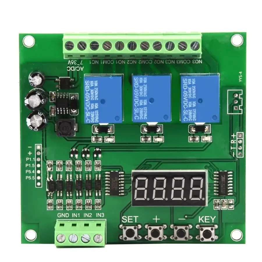 Módulo de Control de relé programable de 3 CANALES, temporizador ...