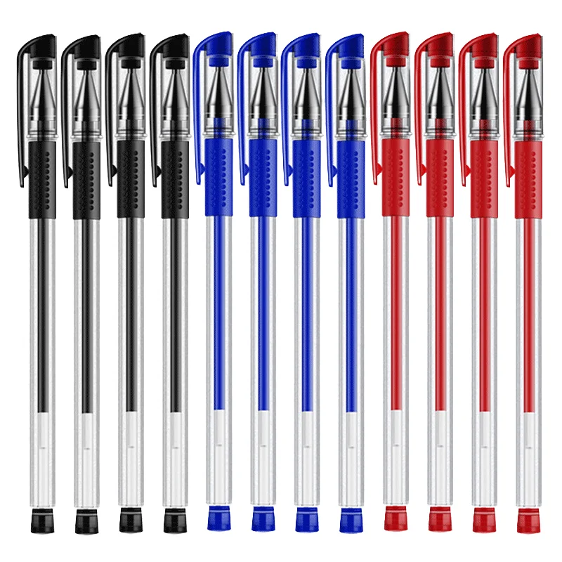 Wholesale 0.5mm Ink Promotional Bulk Red Black Blue Signature Gel Pens Gift Advertising Stationery Refillable_voghion.com