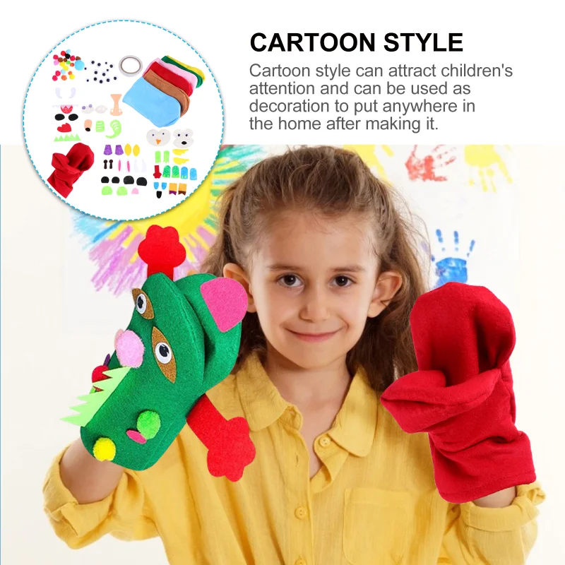 Custom Factory-Made Felt Animal Puppet Kit Kids Educational DIY Art Craft Soft Reusable Eco-Friendly Hand Puppet Making Kit