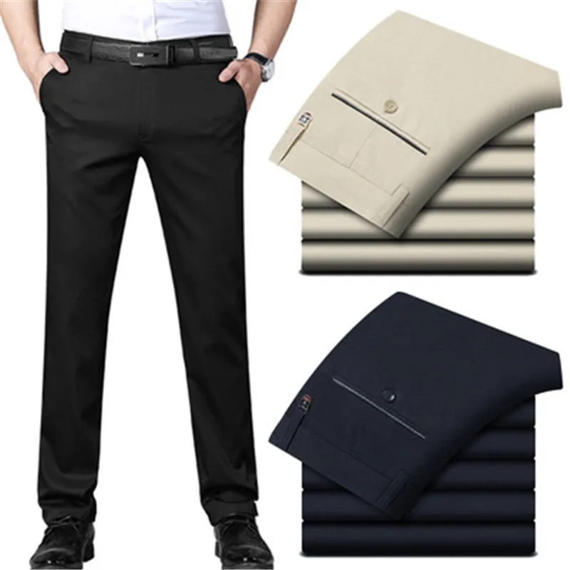 Pantalones Rectos De Hierro Para Hombre,Pantalón Formal De Negocios,De  Talla Grande,Cintura Alta,Color Negro,Primavera/verano - Buy De Cintura  Alta Pantalones De Moda,Damas Formal Negro Pantalones,De Cintura Alta  Pantalones De Harén Product on Alibaba.com