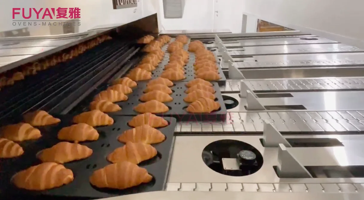 Full Automatic Croissant Bread Production Line With Baking Oven ...