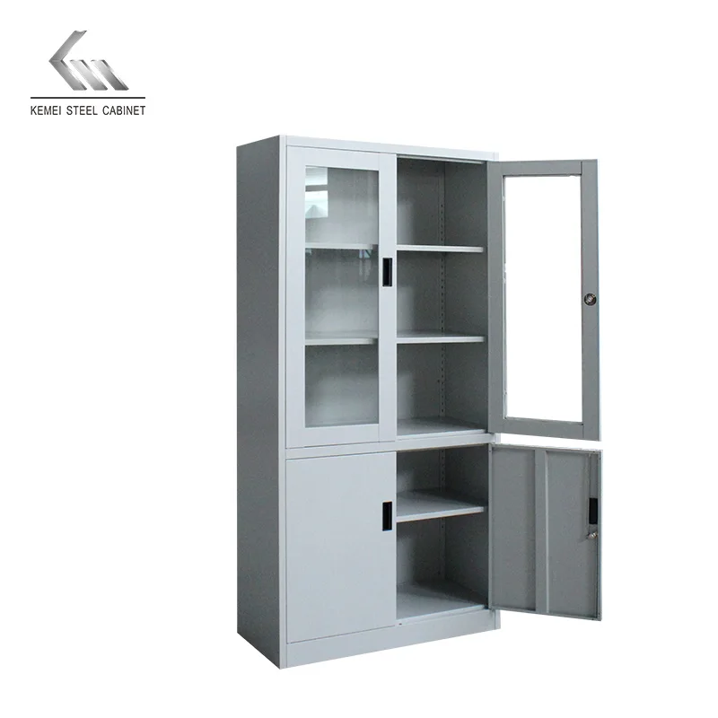 
 По индивидуальному заказу стекла 4 дверь корпусная мебель наполнение шкафов с черной пластиковой ручкой  