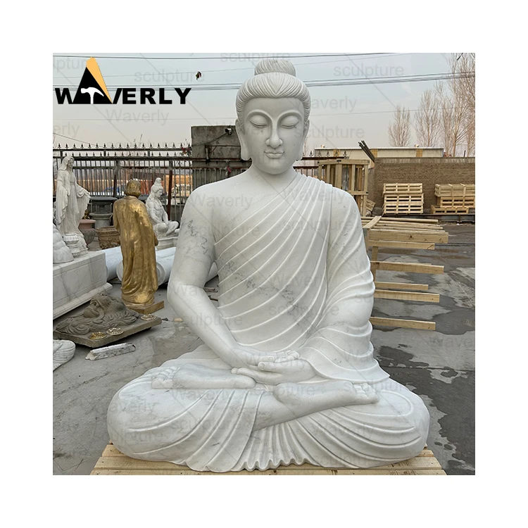 Outdoor Decor Giant Natural Stone Religious Statues Buddha Sculpture