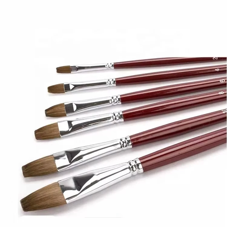 Hot Sale Horse Hair Cats Tongue Paint Brush for Acrylic Artist Painting