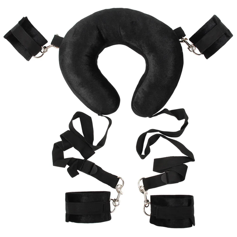 Ensemble d'accessoires BDSM érotiques pour adultes, comprenant des menottes amovibles pour femmes, un coussin et des cordes. Jouets sexuels pour femmes._voghion.com