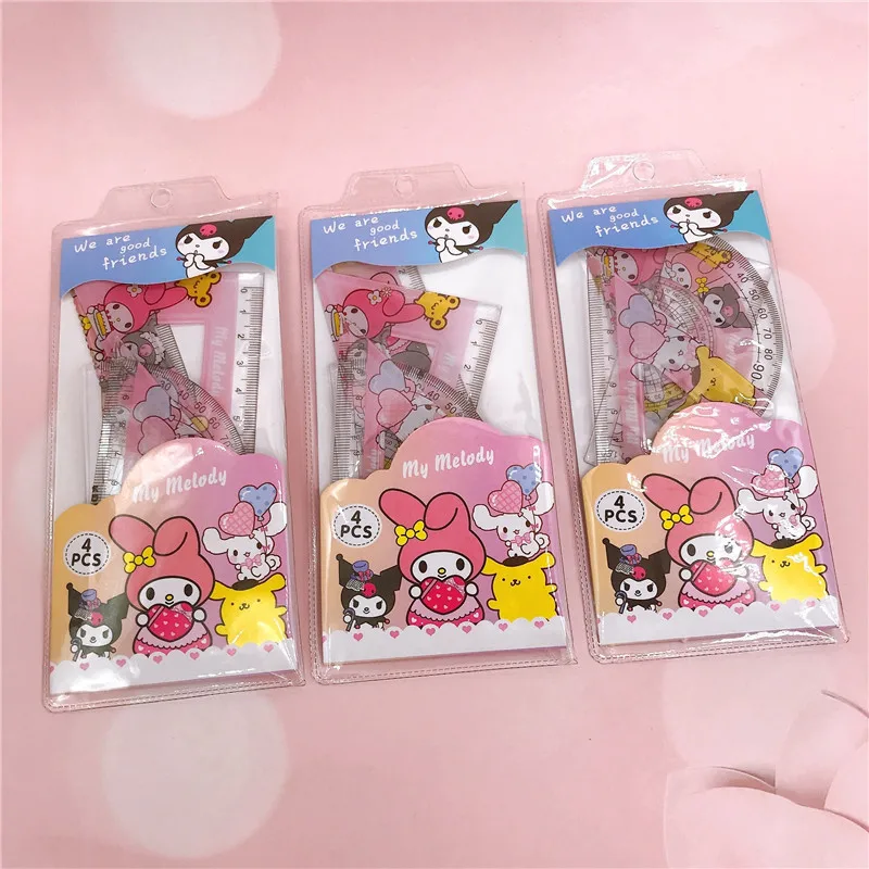 School Stationery Kuromi Ruler,Cute Kt Melody 4pcs/set Ruler,Kuromi ...