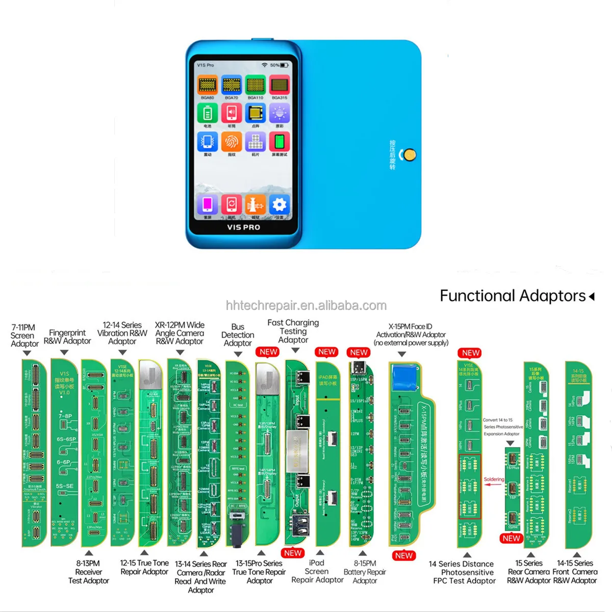 JCID V1S Pro Programmer For iPhone 7-15 Pro Max Battery/True Tone/Face  ID/Earspeaker/Rear/Front Camera Testing Repair| Alibaba.com