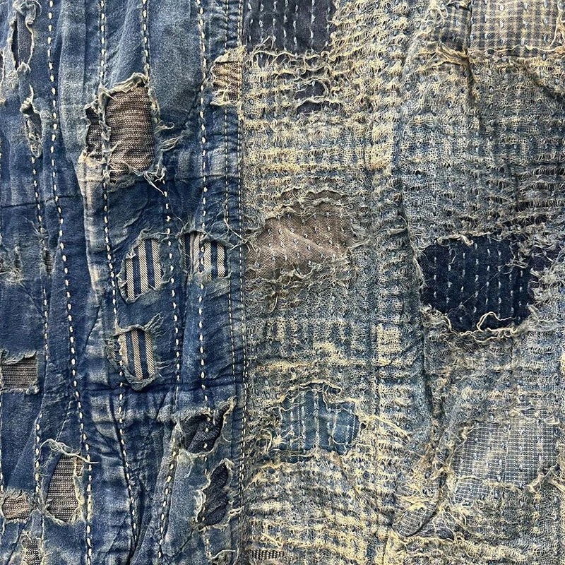 Salati Custom Vintage Do Old Personalized Oversized Destruct Wind Button Cardigan Denim Jean Jacket for Men gallery 4