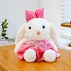 Princess rabbit-bow pink dress white polka dots