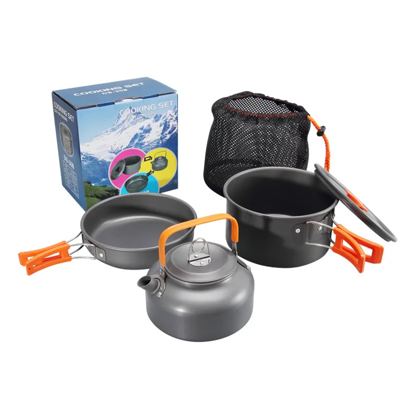 thumbnail image 2 of Portable Camping Cookware Set With Stove - Stainless Steel Cooking Pots For Backpacking & Hiking 2 of 9