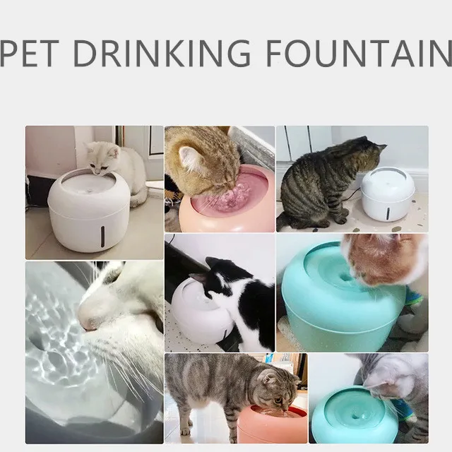 USB светодиодный умный питьевой фонтан для кошек бесшумный водяной насос домашних