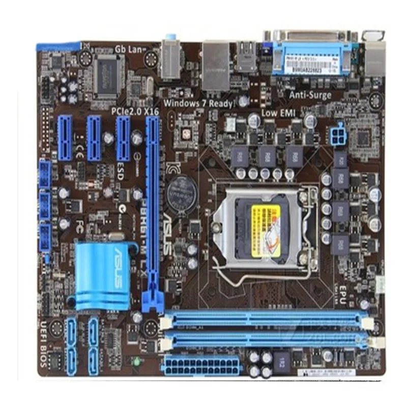 华硕p8h61-m lx 原装主板 lga 1155 月 usb2.