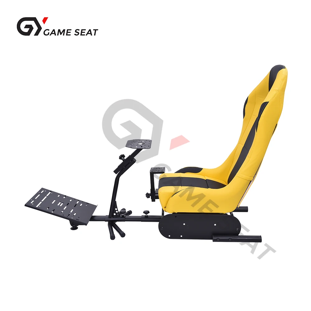 GY031 Leather + Steel Sim Racing Simulator Cockpit Racing Seat for ...