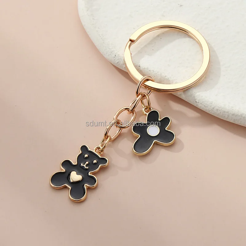 Hot Sale Multi Color Crystal Bear Keyring Keychain Rhinestone Baby Bear ...