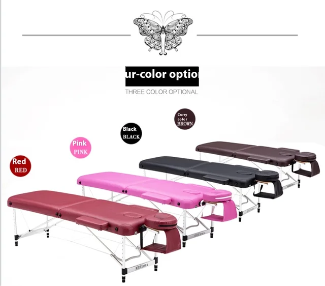 promotionSPA Massage Table Bed SPA Bed 2 Fold Massage Table Heigh Adjustable PU Portable Salon Bed Portable massage table
