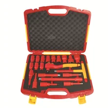 S683-21 SFREYA VDE 1000V Insulated Insulation tools case double color 21pcs Socket Wrench Set kit