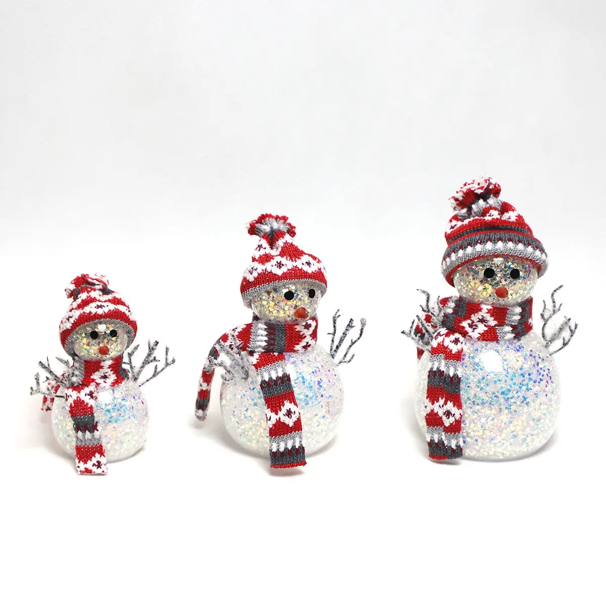 wholesale blown glass ornaments for christmas snowman with glitter navidad decoration crismas decoration christmas