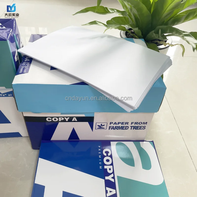 Smooth High Brightness 80GSM White Printer A4 Paper 70GSM Office Copy Paper Office A4 80 Gsm 500 Sheets Printer Paper A475g Size