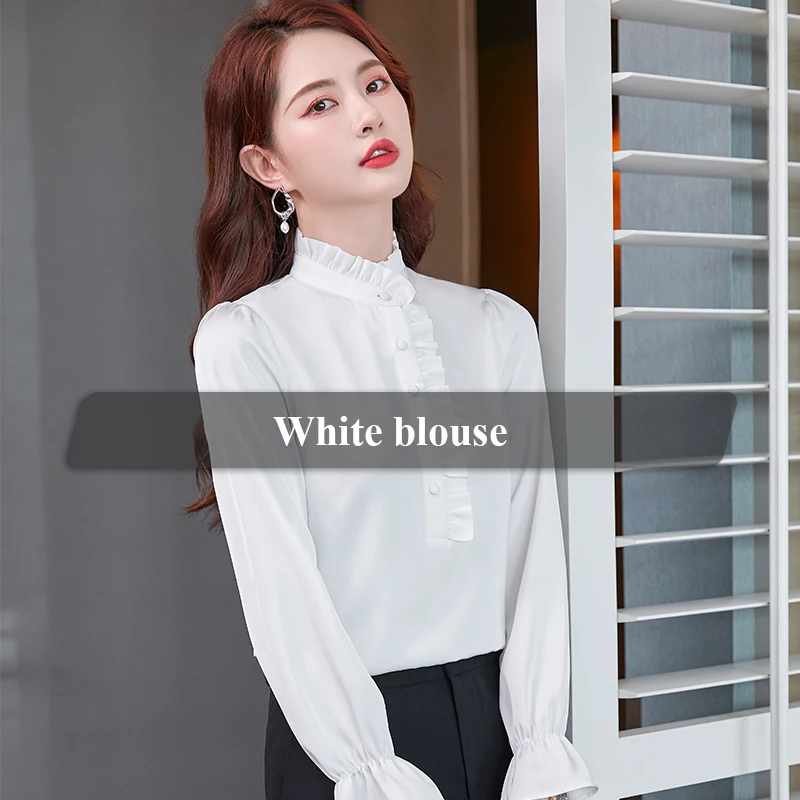 Wholesale Dropship OEM Fashion Elegant Stand Collar Blouse