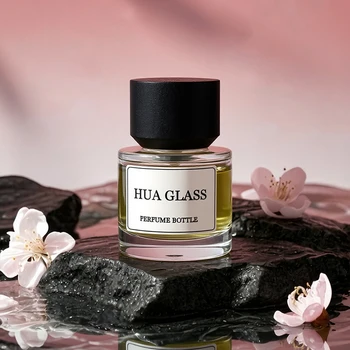 Luxury Cylinder Perfume Glass Bottles With Wooden Cap 30ml 50ml 100ml Empty Glass Perfume Bottle with Fine Mist Sprayer