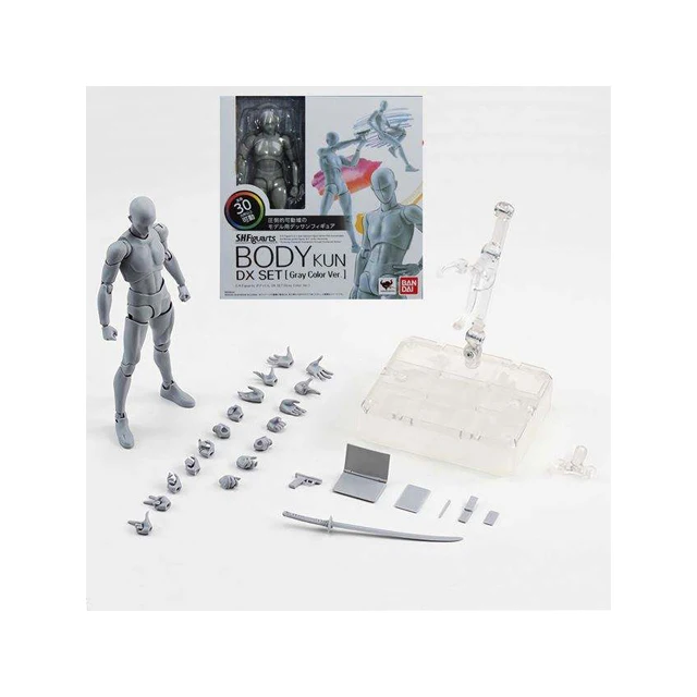 New SHF High Quality PVC Anime Figure Male and Female Action Movebale Figure Body Kun Body Chan Model Toy Doll for Collection