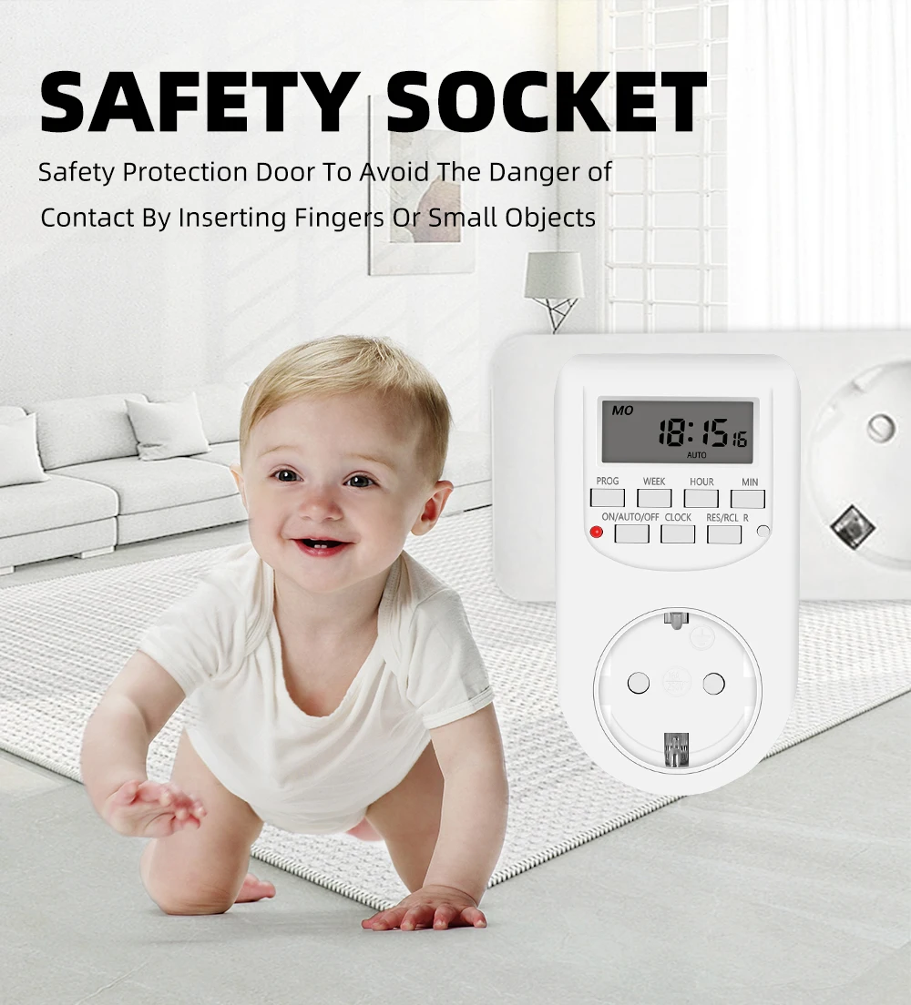 220v Digital Timer Switch Electronic 12/24 Hour Weekly Programmable ...