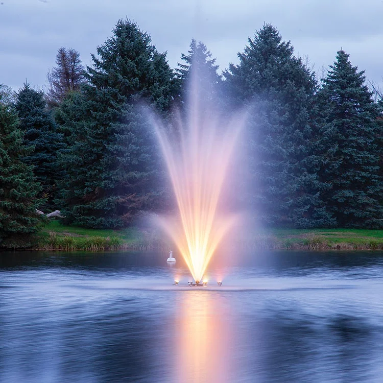 Fenlin Luxury Dancing Musical Water Feature Indoor Outdoor Modern Style Stainless Material Small Gardens Floating Pond Fountain