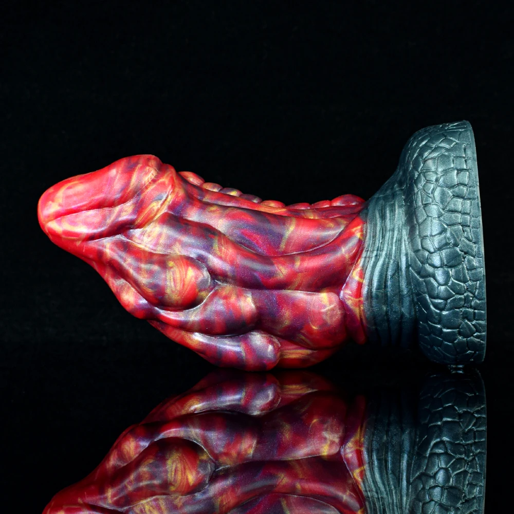 NNSX Newest Curve Scales Short Anal Plug Dragon Dildo with Suction Cup Thick Conical Head Erotic 18+ Sex Toy for Women