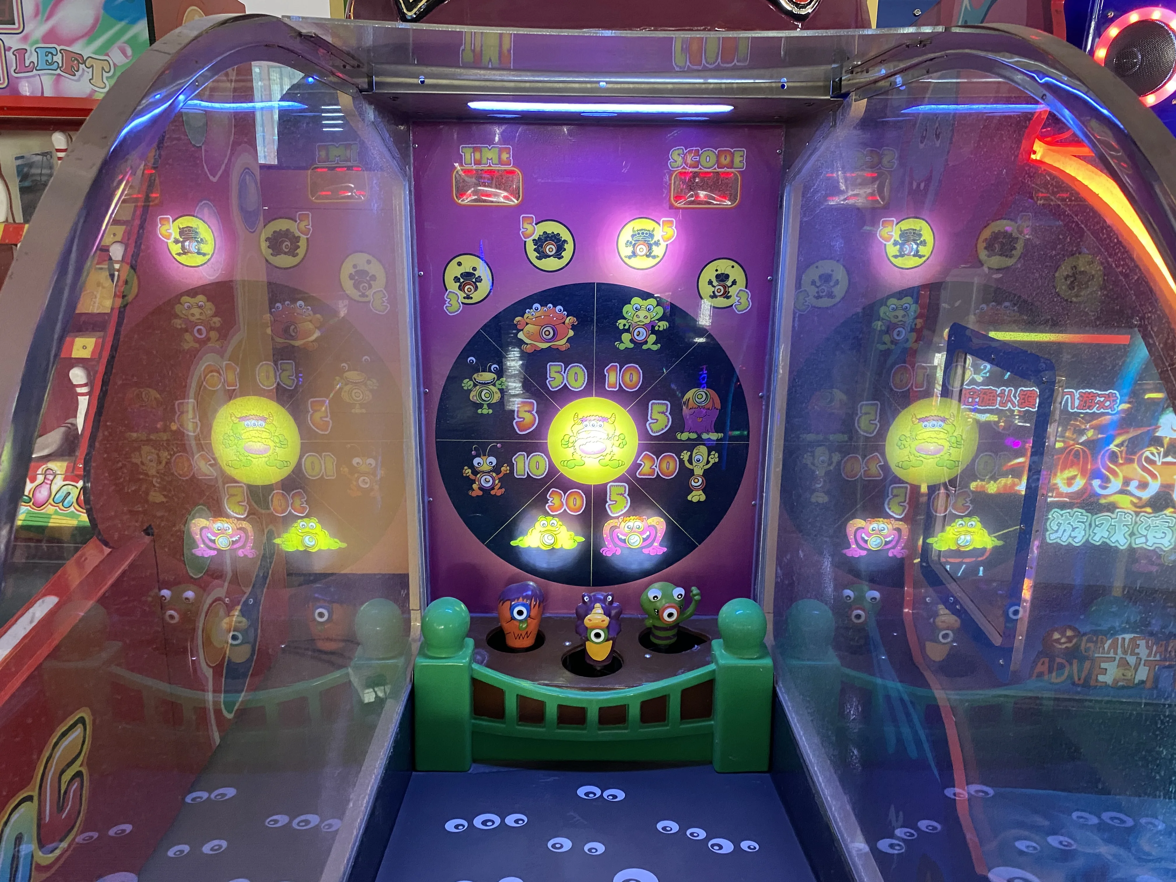 뜨거운 판매 실내 코인 운영 아케이드 침대 괴물 어린이 물 슈팅 게임 기계 게임 센터 판매