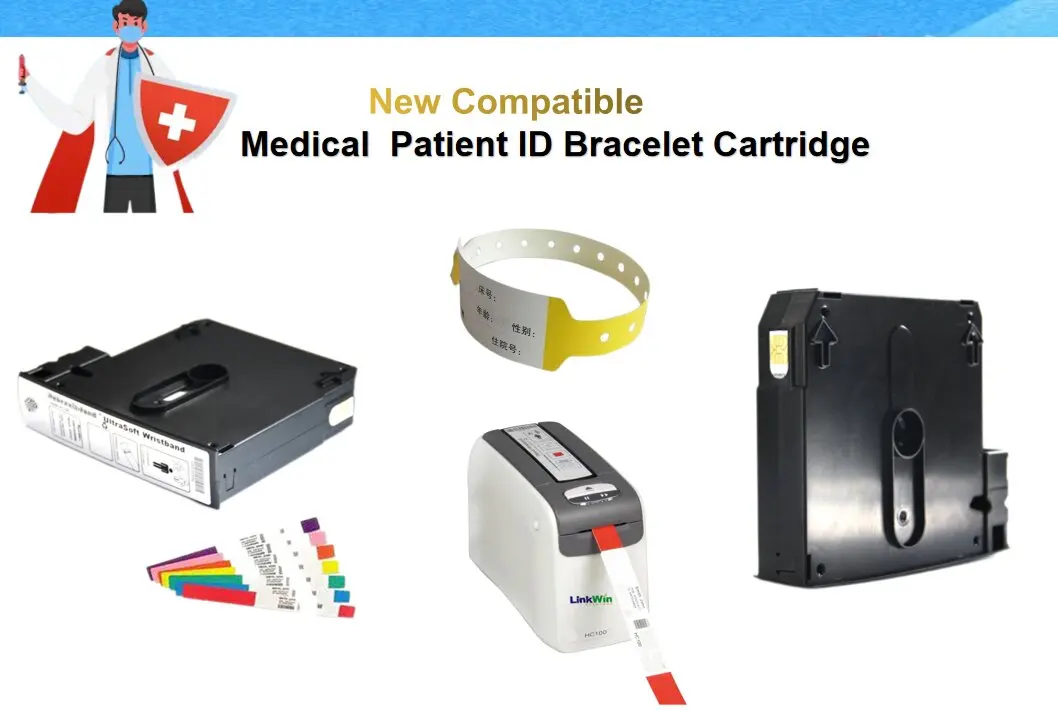 Linkwin09 10015355k Medical Direct Patient Thermal White Wristband