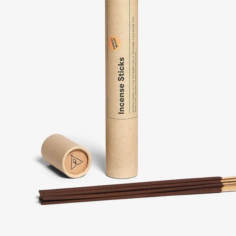 round tobacco sticks Custom Logo Biodegradable Round Thin Tube Incense Sticks