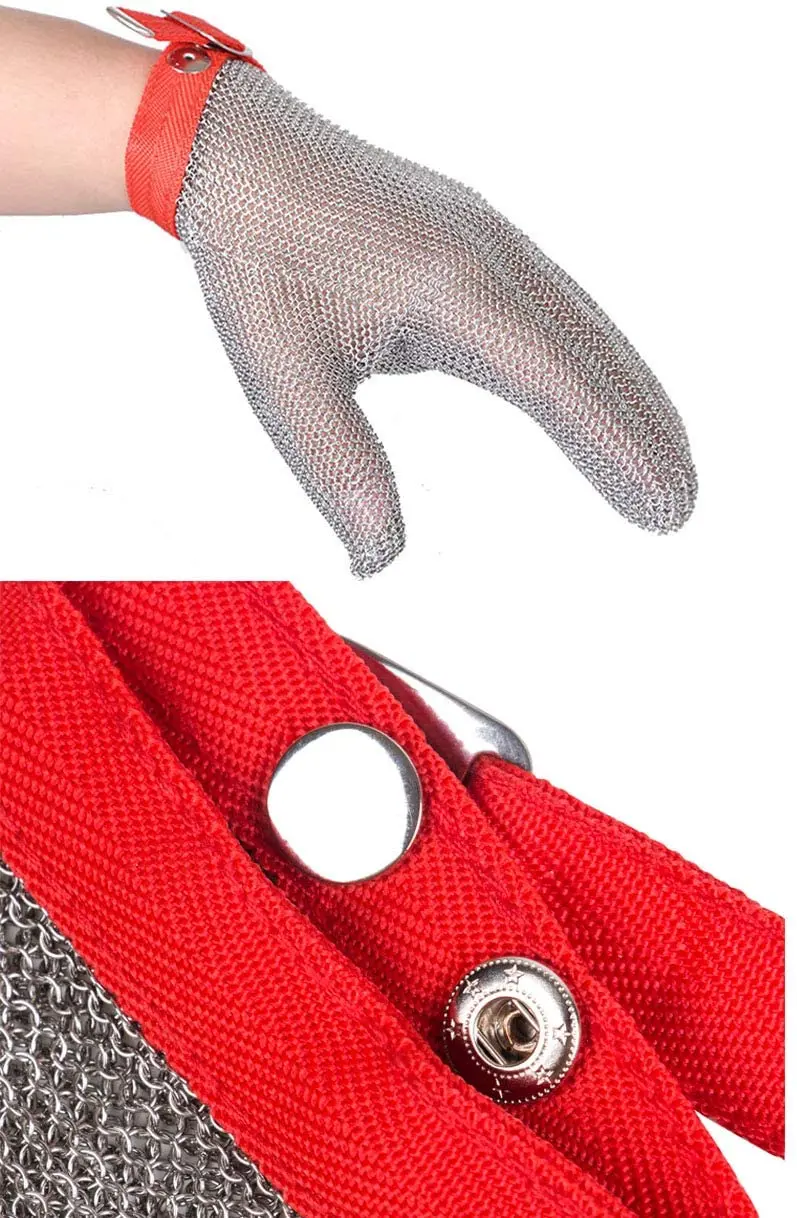 Direct Delivery Metzger-handschuhe Butchery Metallic Guantes Carniceria  Sewing Stainless Steel Hand Butcher Anti Cut Gloves