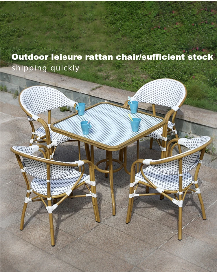 Outside French Bistro Rattan Table And Chairs Outside Patio Garden