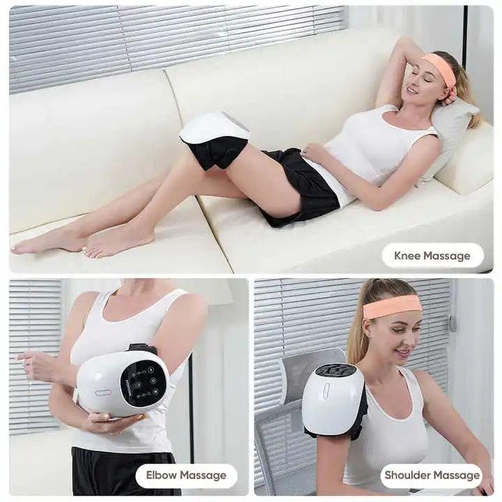 Electric Knee Joint Massager Red Light Therapy Leg Hot Compression Air Bag 3 Modes 2200mAh Battery Effective Dredge Pain Relief