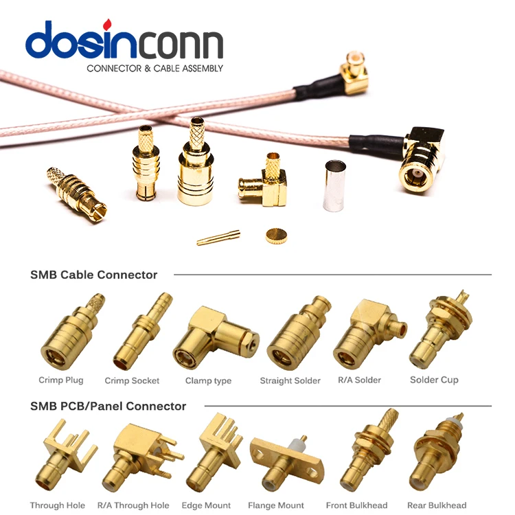 Dosin Smb Plug Solder Connector For Pcb Mount Buy Smb Connector,Smb
