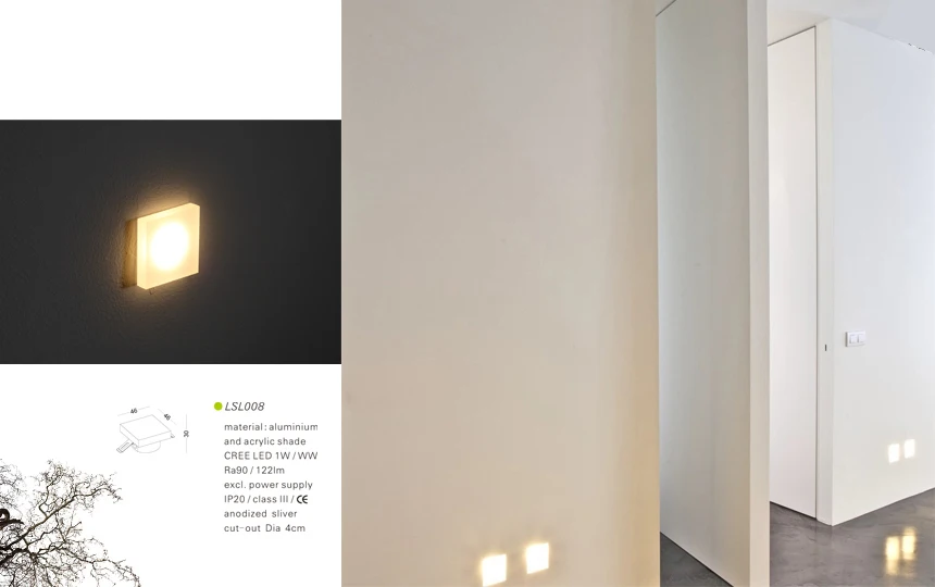 Hot Sale Mini Round Pathway Led Stair Wall Lamp Cinema Corner Decor 1w Led Step Light