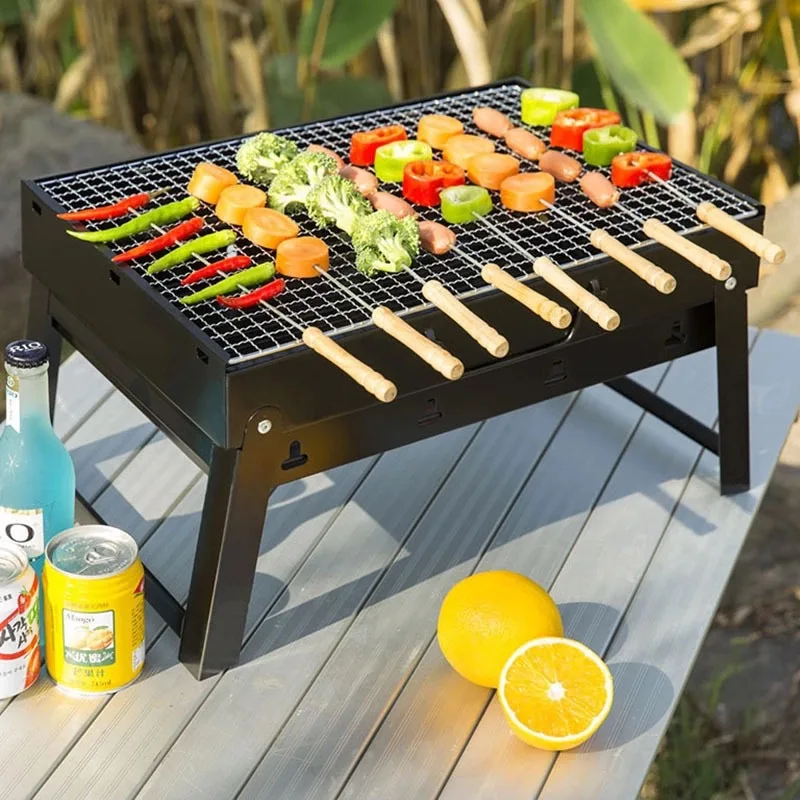 Outdoor Portable Emergency Grill Barbecue Grills Folding  Stove Mini Charcoal Grill Bbq