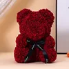 Burgundy rose bear