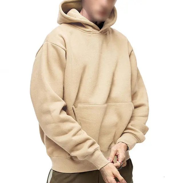 Luxury Hip Hop 100% Cotton Hoodie Oversized Heavyweight Streetwear Various Colored Plain Hoodies for Men Winter Print Pattern